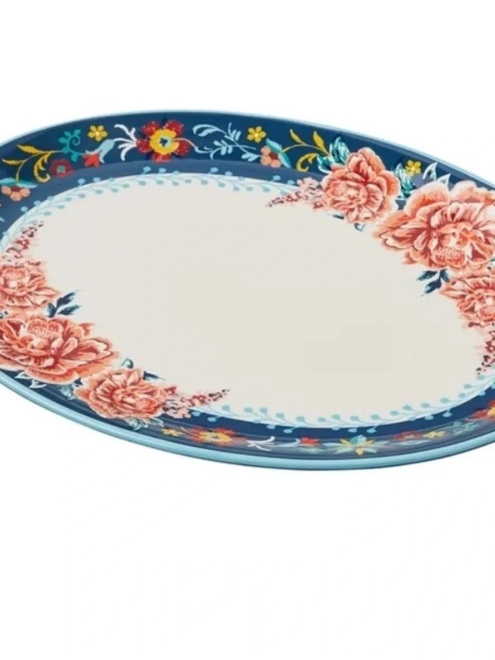 The Pioneer Woman Keepsake Floral large Stoneware Serving Platter.